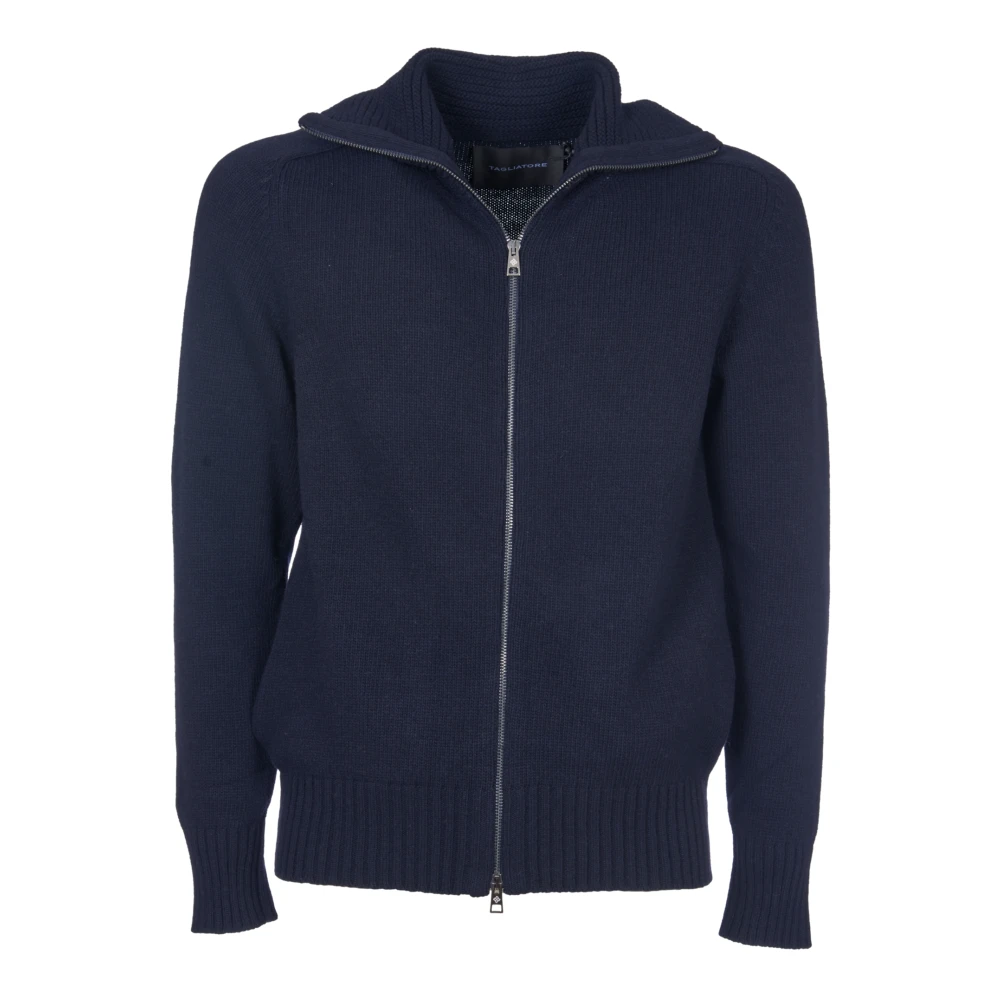 Tagliatore Blauwe Gebreide Cardigan Aw24 Blue Heren