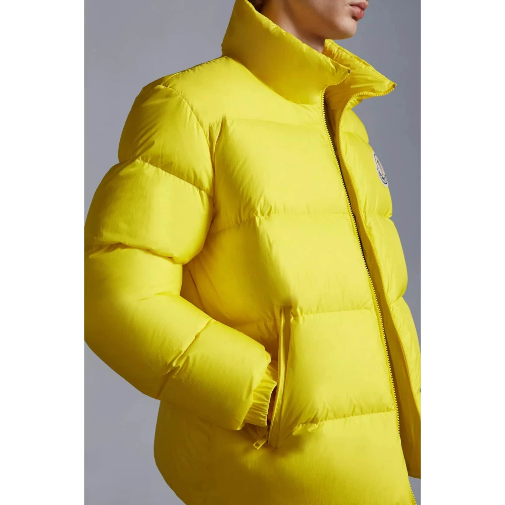 Moncler Korte Pufferjas Geel Yellow Heren