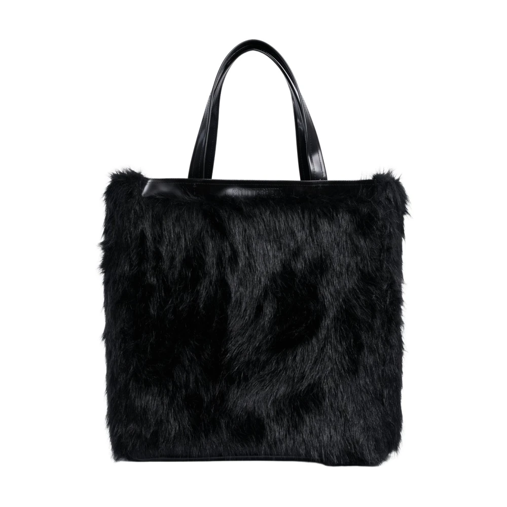 Stutterheim Zwarte Nepbont Tote Tas Black Dames