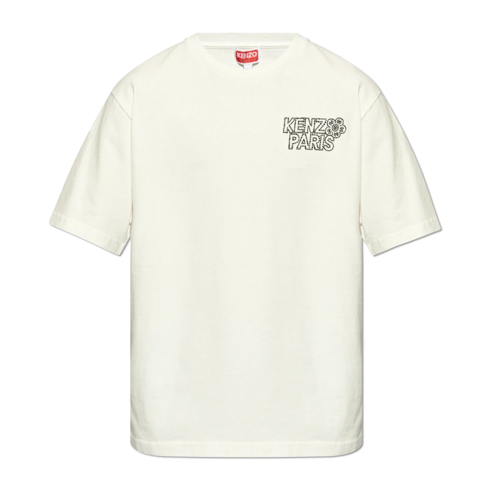 Kenzo Stijlvolle beige T-shirts en polo's White Heren