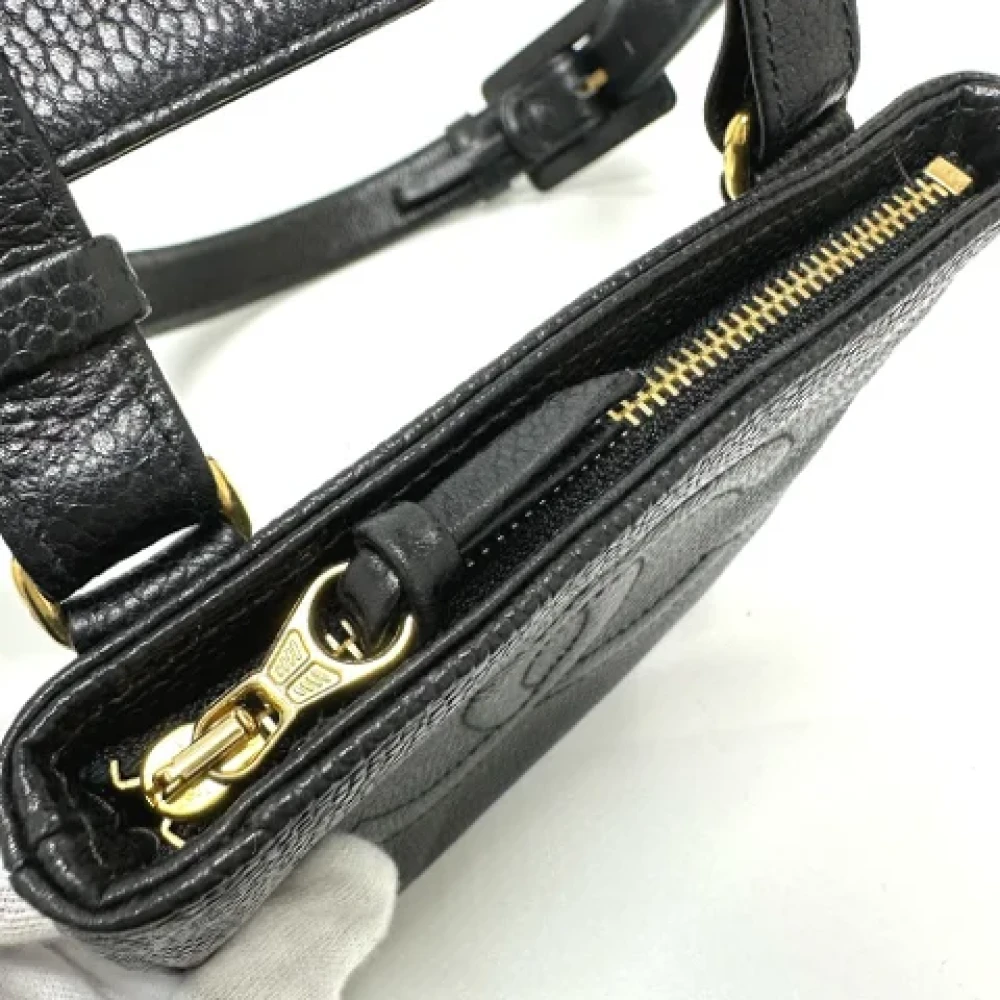 Chanel Vintage Pre-owned Leather clutches Black Dames