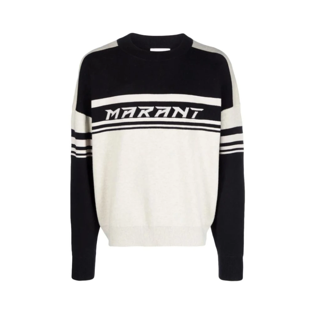 Isabel Marant Men's Black Pullover Sweater With Logo