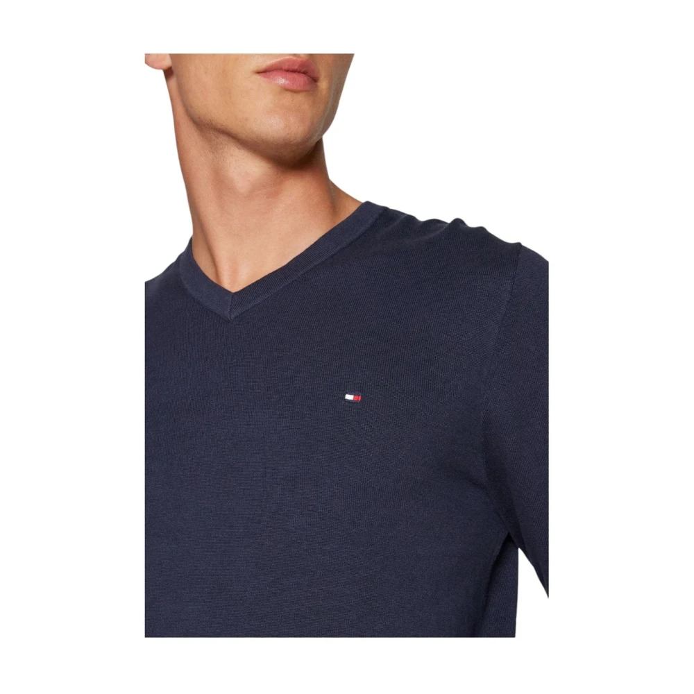 Tommy Hilfiger V-hals Trui Blue Heren