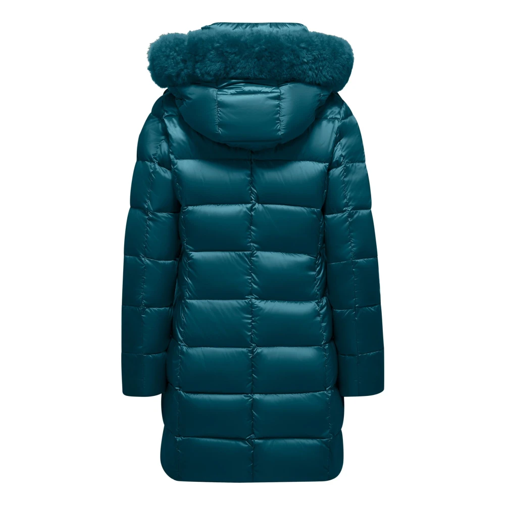 BomBoogie Lichte Nylon Donsjas met Bontkraag Black Dames