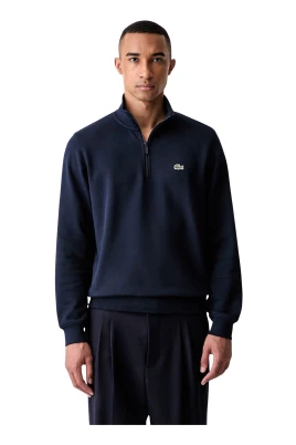 Sweatshirt med hög krage och dragkedja i fleece
