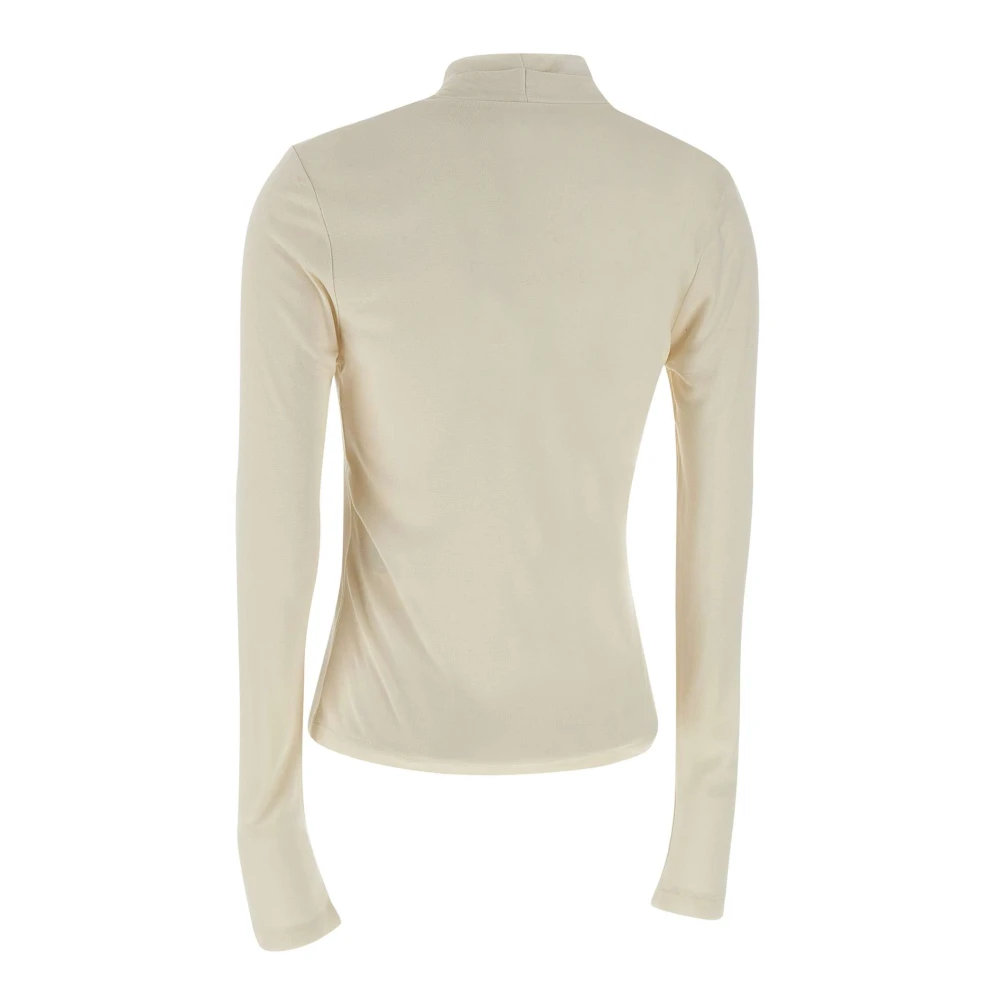 IRO Witte V-hals Trui met Cut-Out Details White Dames