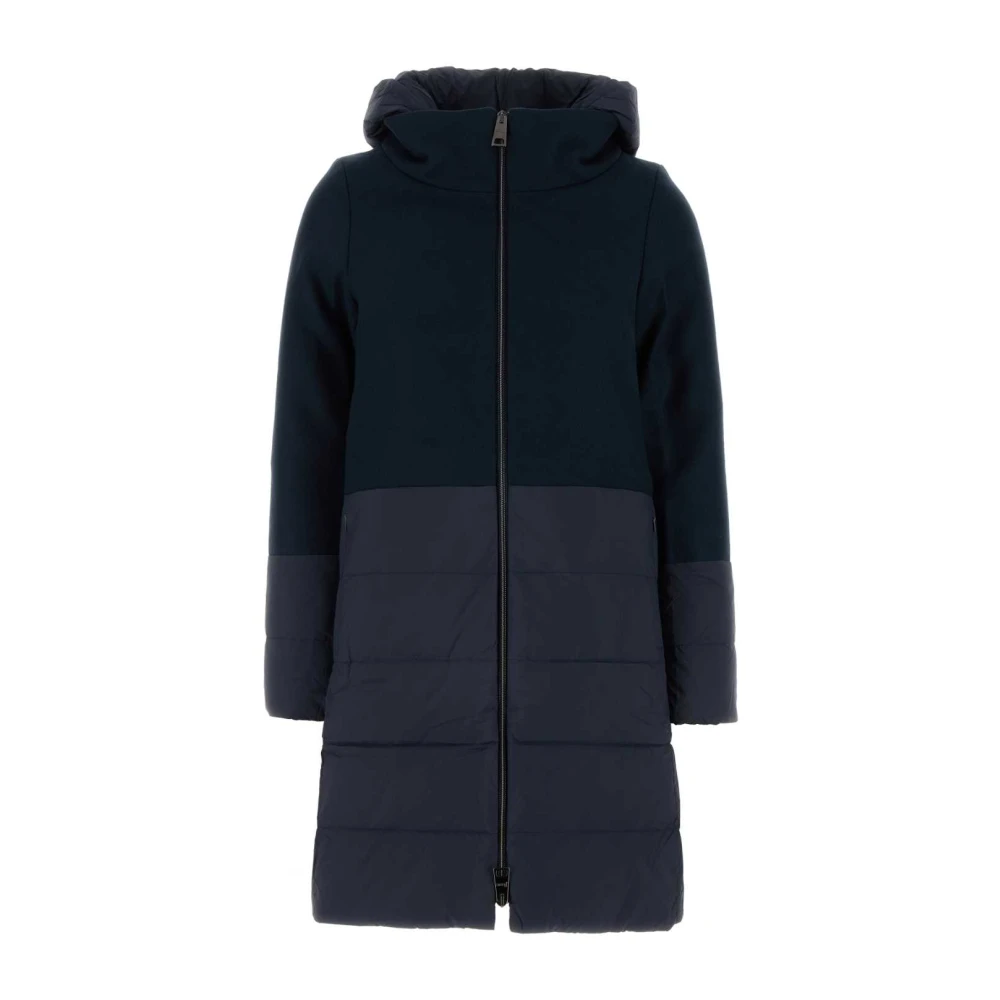 Herno Stijlvolle Navy Blue Donsjas Blue Dames