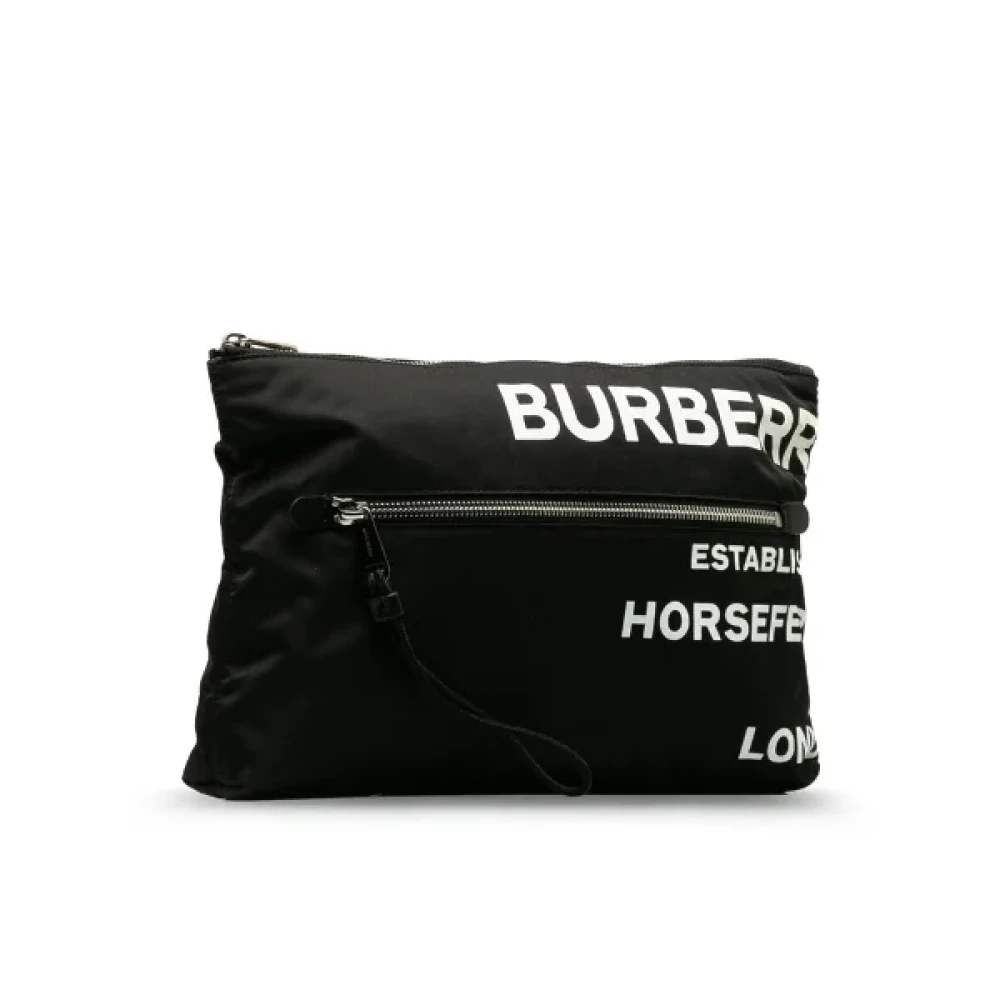 Burberry Vintage Pre-owned Fabric clutches Black Dames