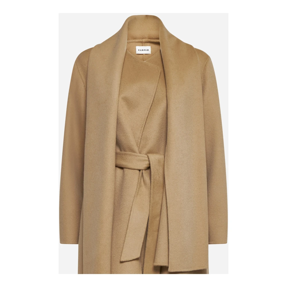 P.a.r.o.s.h. Beige Winterjas Elegante Stijl Beige Dames