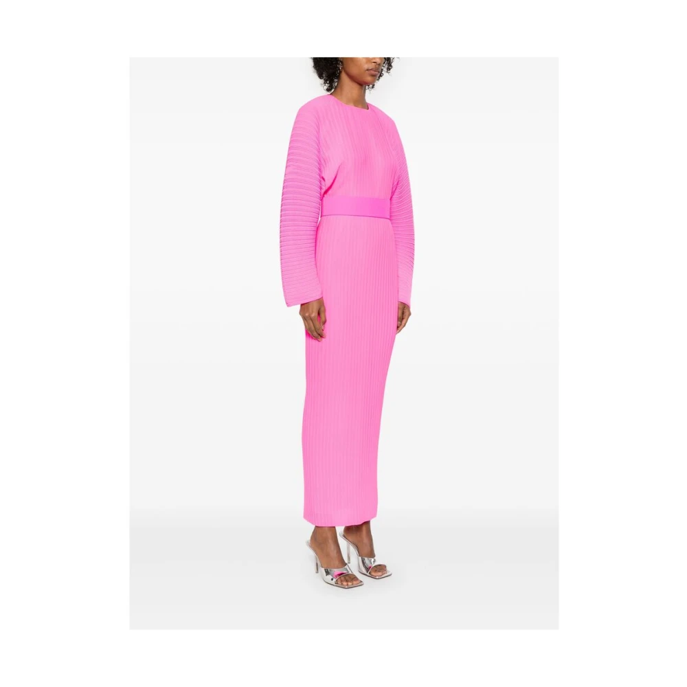 Solace London Hot Pink Pencil Jurk met Riem Pink Dames