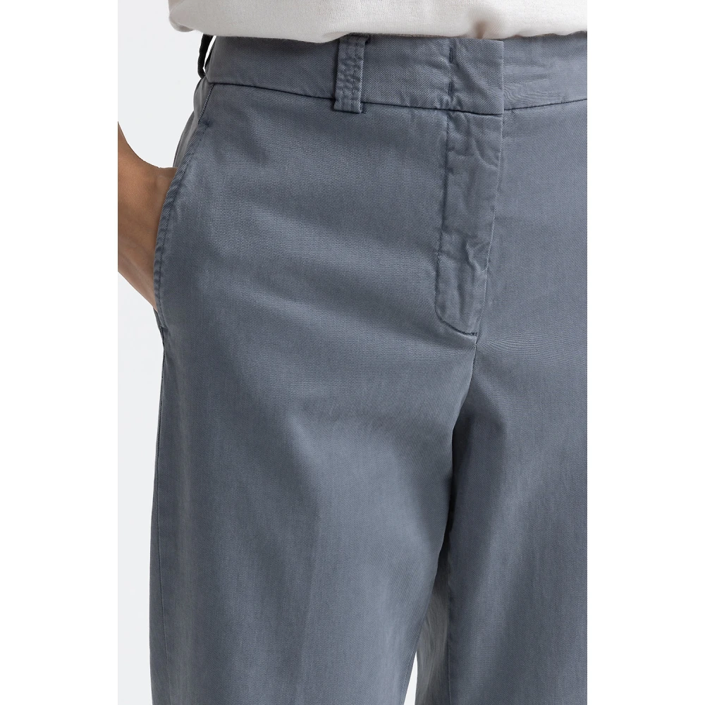 PESERICO Perzikkleurige gabardine wortelbroek Gray Dames