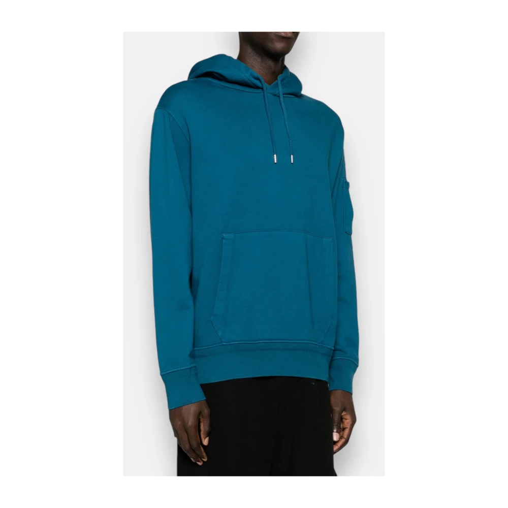 C.P. Company Blauwe hoodie met glasdetail Blue Heren