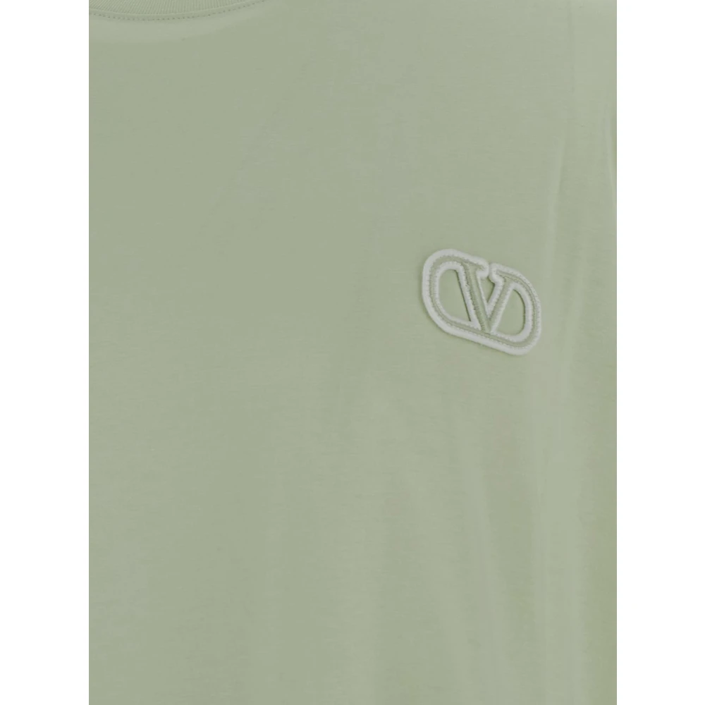 Valentino Katoenen Logo T-Shirt Green Heren