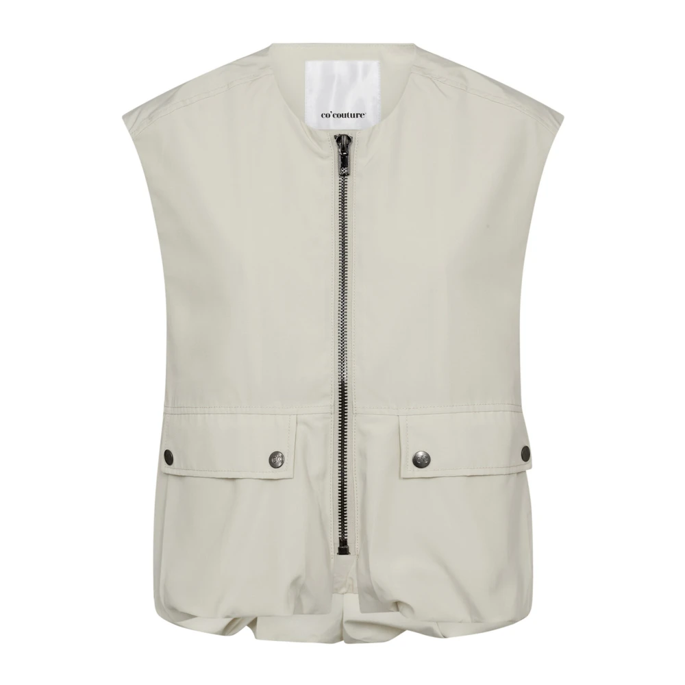 Co'Couture Ballon Vest Blazer in Bone Beige Dames