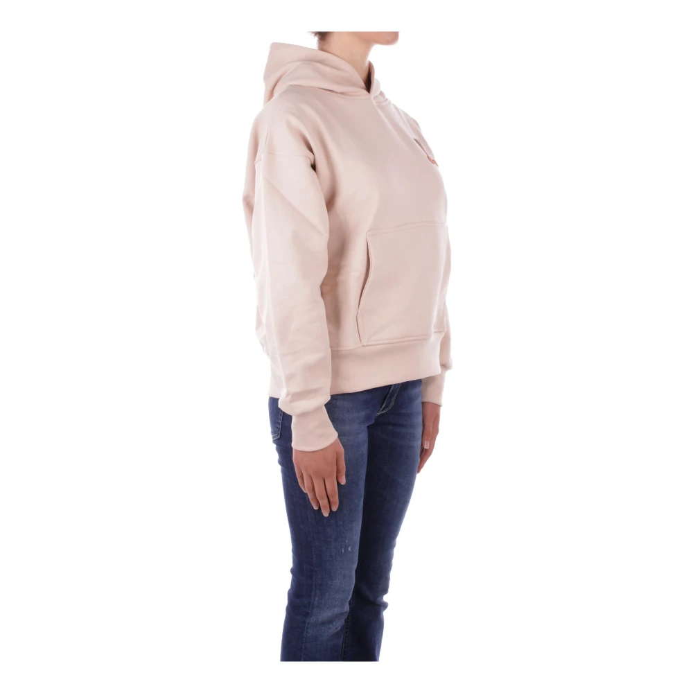 Barrow Zandkleurige Hoodie met Logo aan de Voorkant Beige Dames