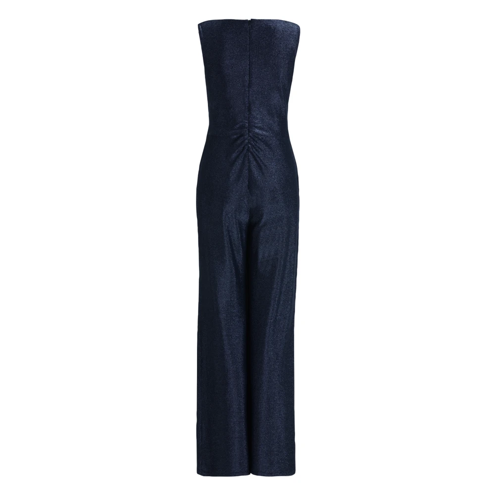 Vera Mont Glitter Jumpsuit Elegant V-Hals Blue Dames