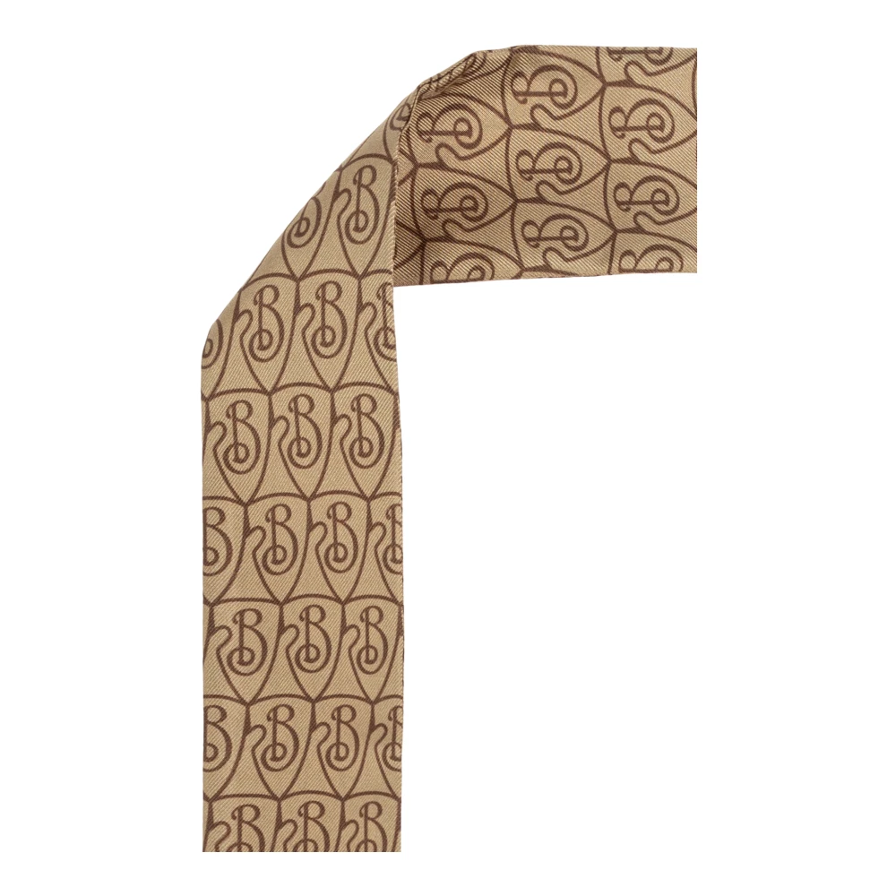Burberry Zijden sjaal Brown Unisex