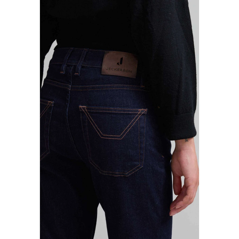 Jeckerson Pantalone 5 zakken flared fit Blue Dames