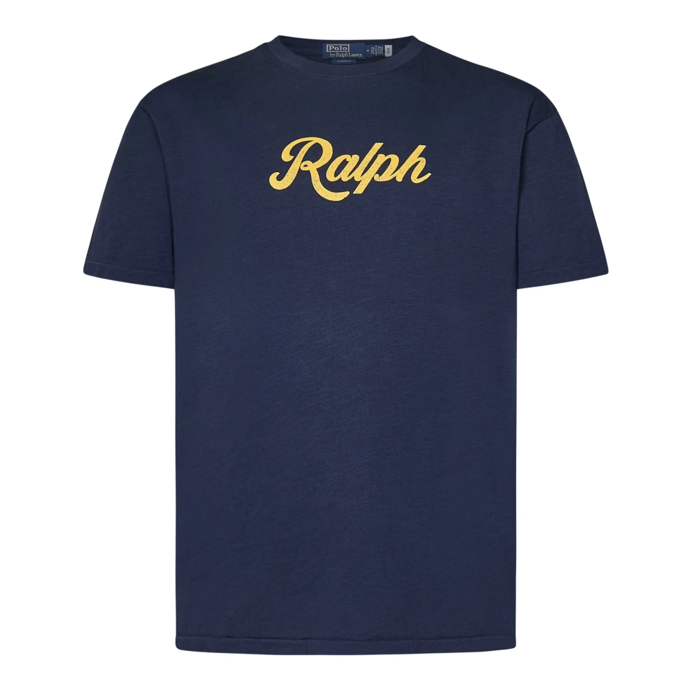 Polo Ralph Lauren Blauw T-shirt met Unieke Print Blue Heren