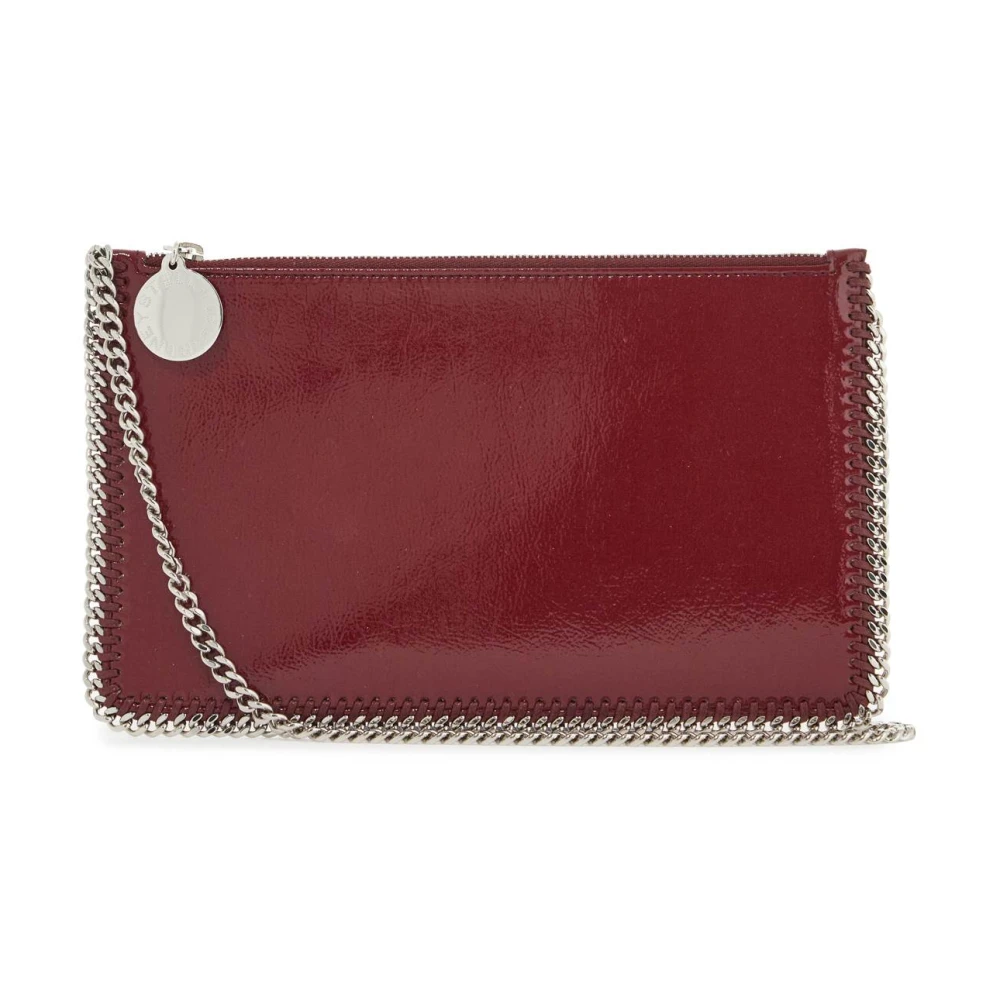 Stella Mccartney Diamant-effect Ketting Falabella Schoudertas Red Dames