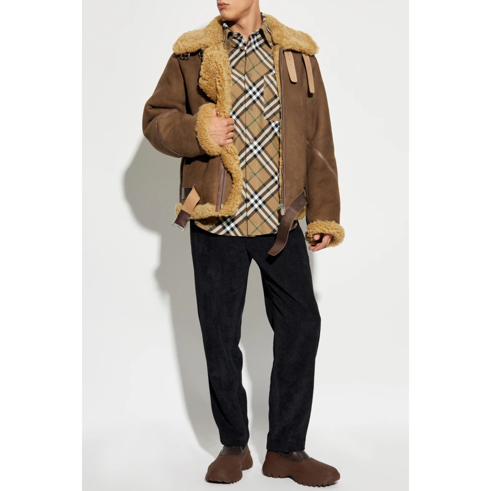 Burberry Overhemd met ruitpatroon Beige Heren