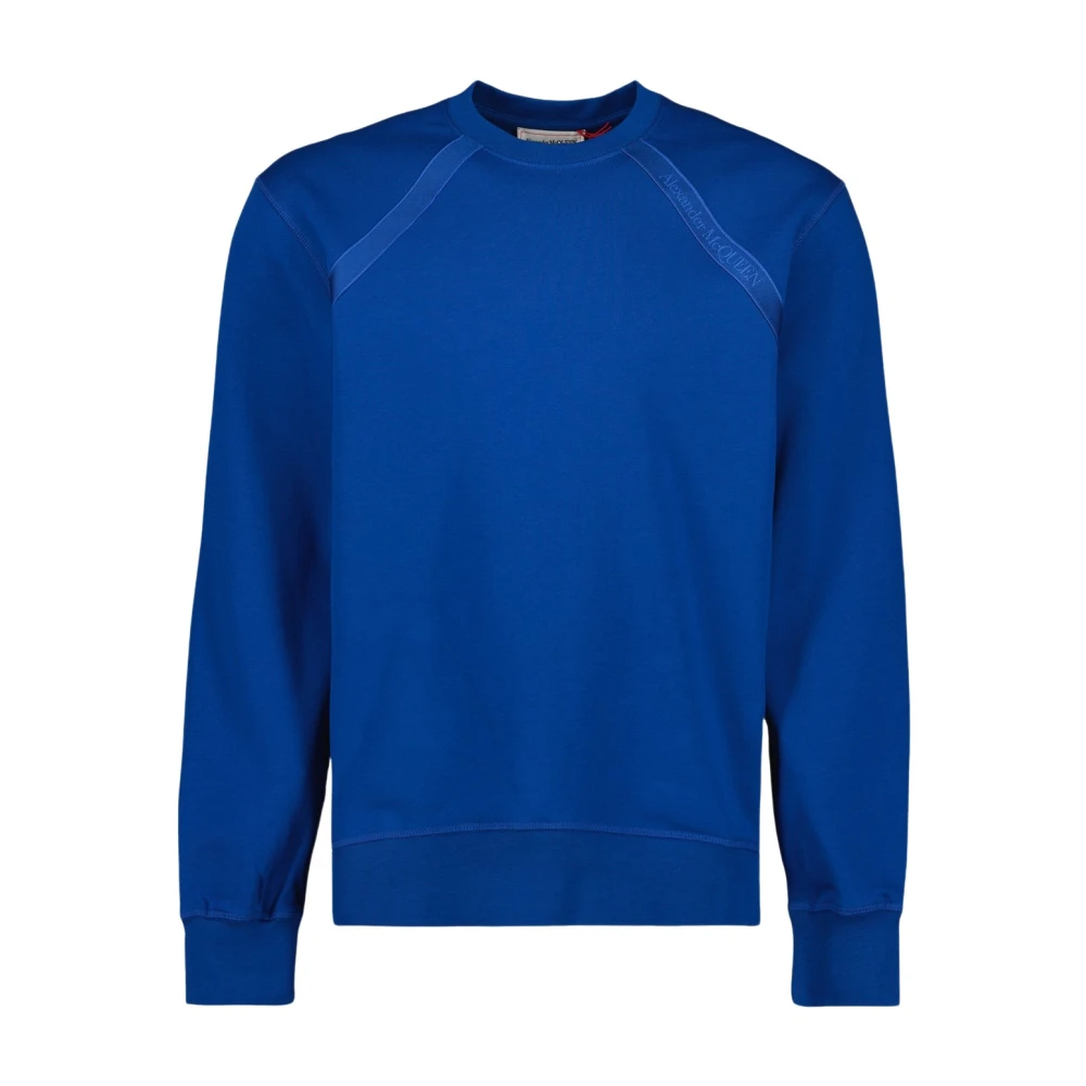 Alexander mcqueen Logo Band Sweatshirt Blue Heren