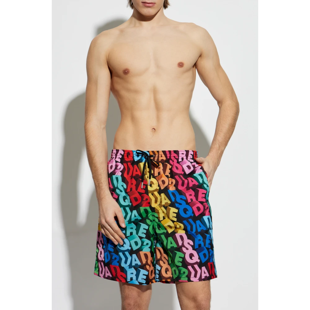 Dsquared2 Zwembroek met logo Multicolor Heren