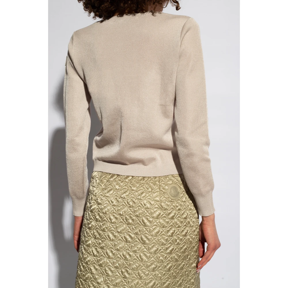 Moncler Glanzende vest Beige Dames