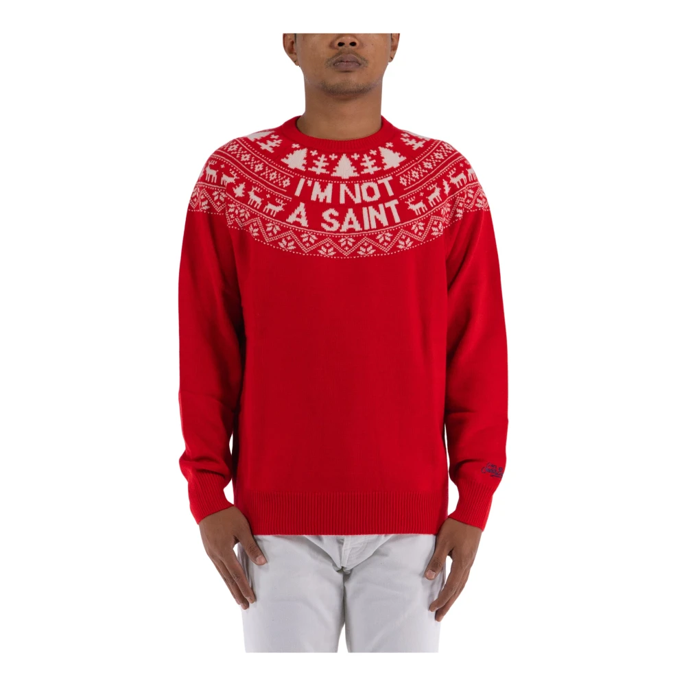 MC2 Saint Barth Heron Reindeer Sweater Red Heren