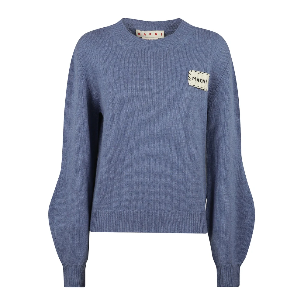 Marni Klassieke Ronde Hals Trui Blue Dames