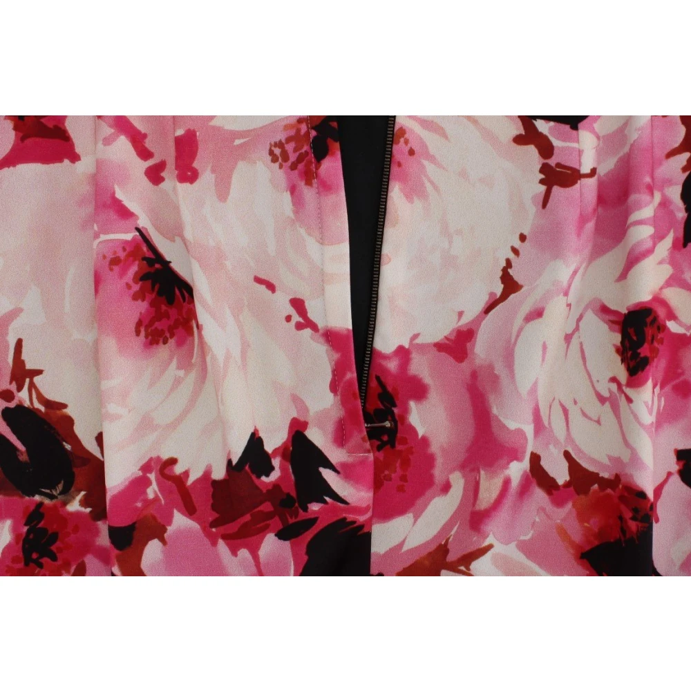 Dolce & Gabbana Bloemenprint Maxi Sheath Jurk Pink Dames
