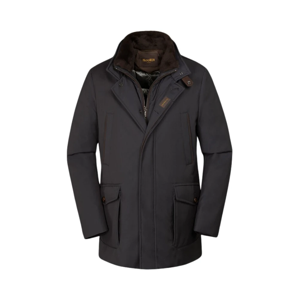 Moorer Men's Gray Winter Jackets, S, Drive-Pum Jacket