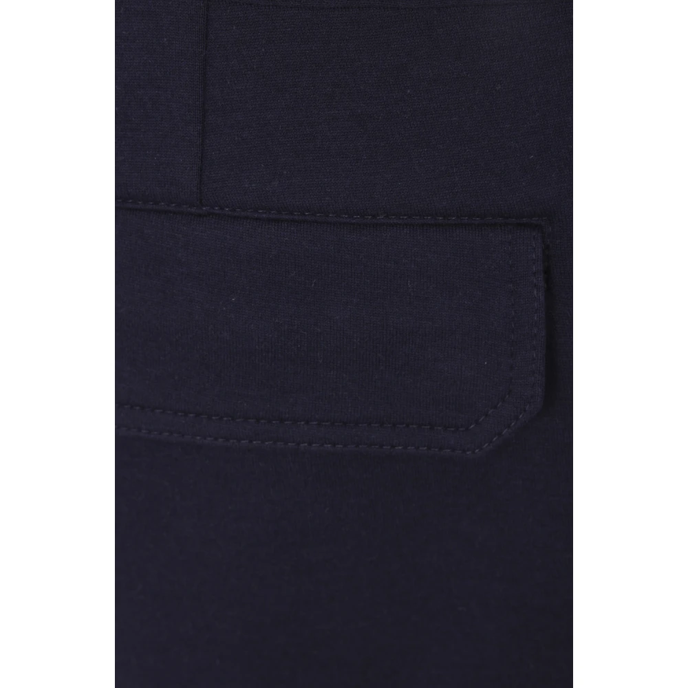 BRUNELLO CUCINELLI Blauwe Cargo Shorts Jersey Katoen Blue Heren