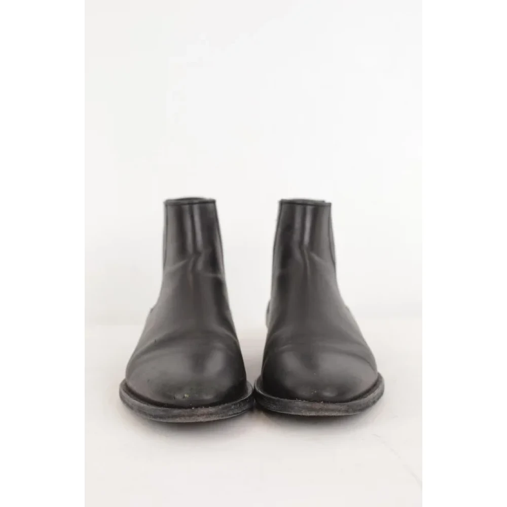 Balmain Pre-owned Leather boots Black Heren