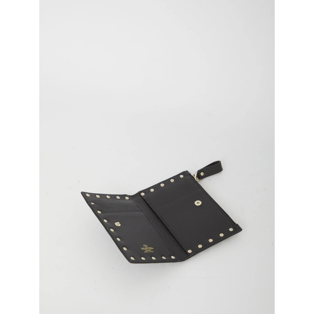 Valentino Garavani Zwarte Rockstud Small Portemonnee voor Vrouwen Black Dames