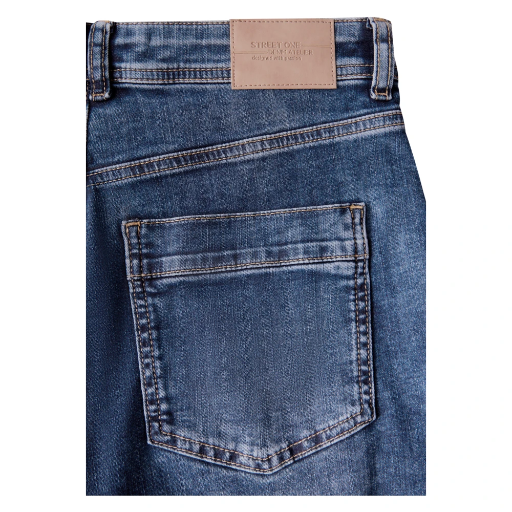 Street One Relaxte Wide Leg Blauwe Jeans Blue Dames
