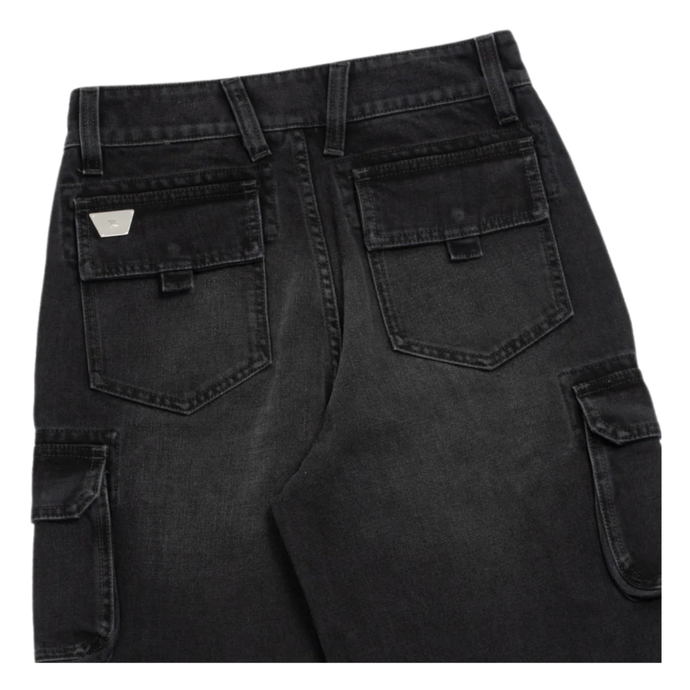 Misbhv Zwarte Denim Cargo Broek Black Dames