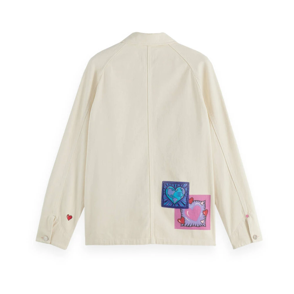 Scotch & Soda Spijkerjasje met print White Heren