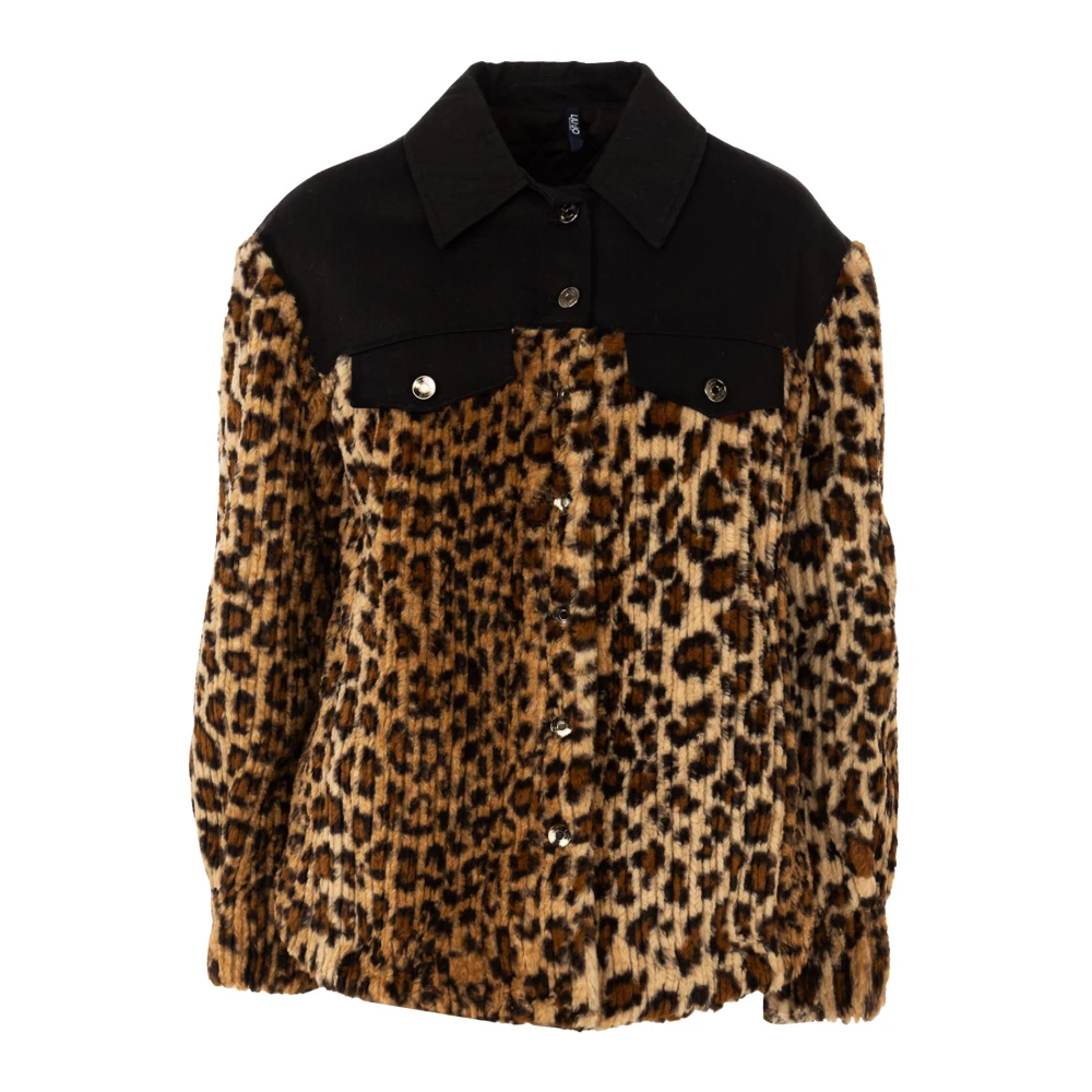 Liu Jo Korte animalier winterjas voor vrouwen Multicolor Dames