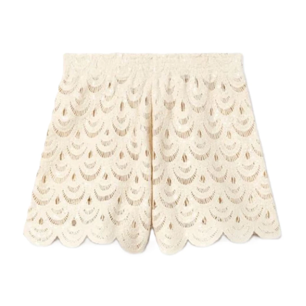 Mc2 Saint Barth Women's Beige Meave Shorts - Short Shorts - S - Shorts