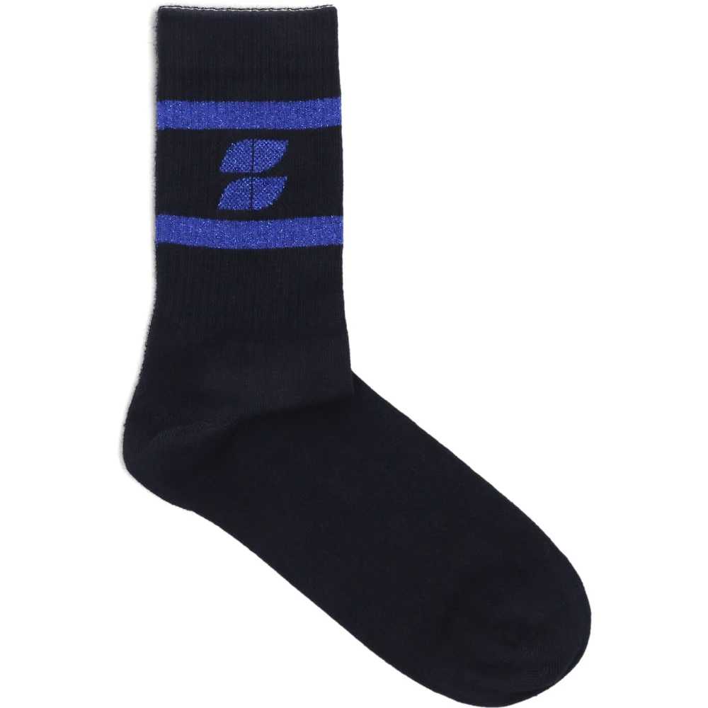 By-Bar Logo Sparkle Socks Donkerblauw Textiel Blue Dames