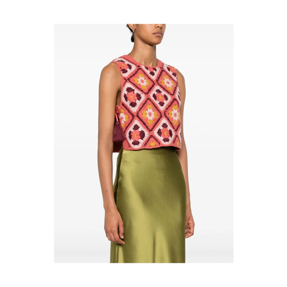 Louise Misha Gehaakte Gebloemde Trui Multicolor Dames