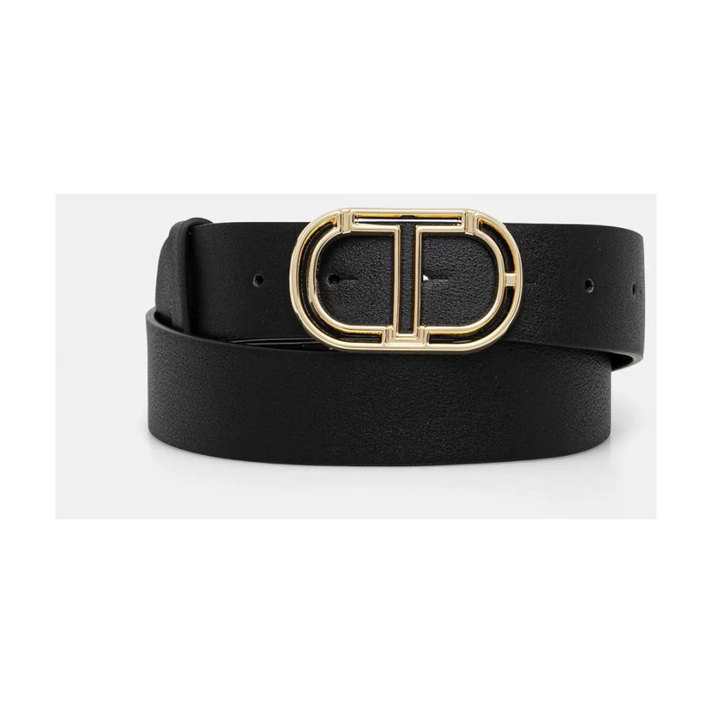 Twinset Ovale Gesp Riem Stijl 251Ta4430 Black Unisex
