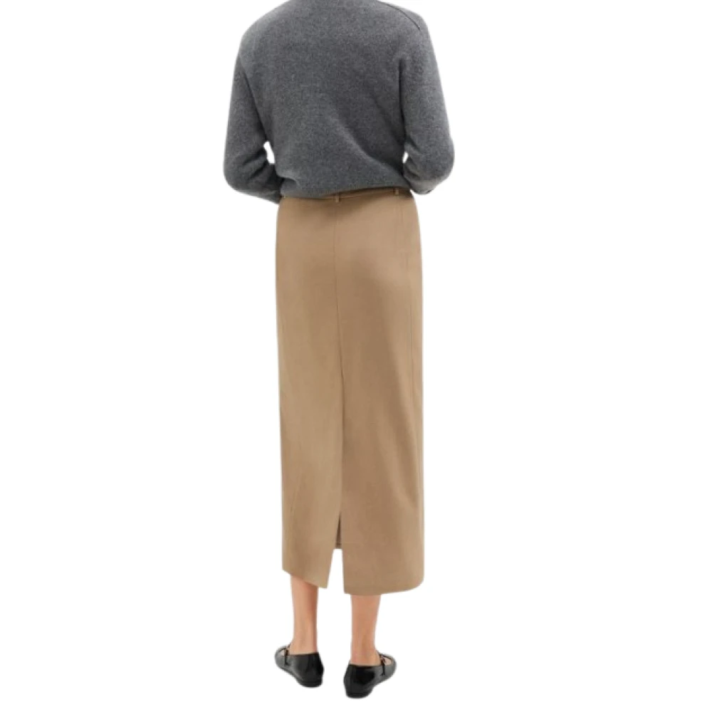 Theory Maxi Camel Rok met Zakken Brown Dames