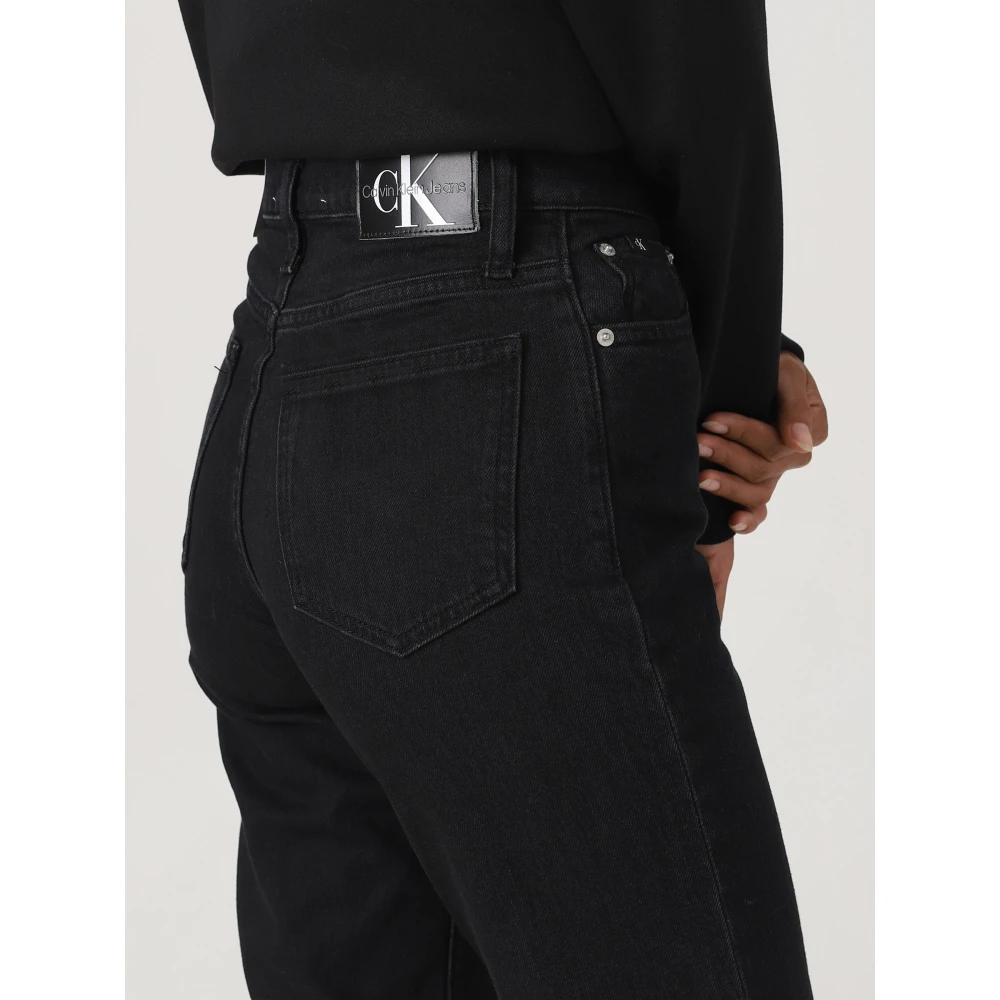 Calvin Klein Slim-fit Mom Jeans Black Dames