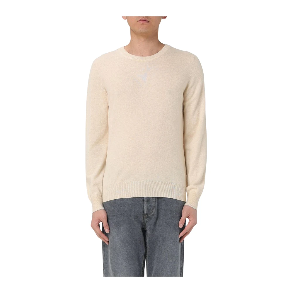 Brunello Cucinelli Men's Beige Cashmere Knitwear, Xl, Cashmere Pullover Jumper
