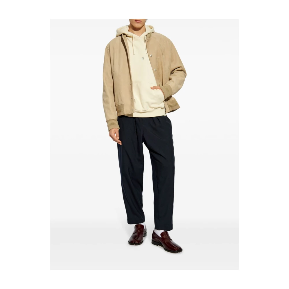 Givenchy Beige Bicolor Logo Box Hoodie Beige Heren