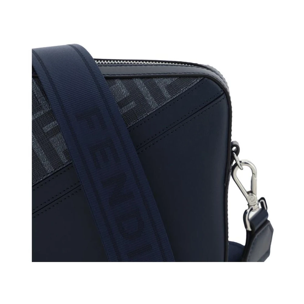 Fendi Stijlvolle cameratas met dubbele compartimenten Blue Heren
