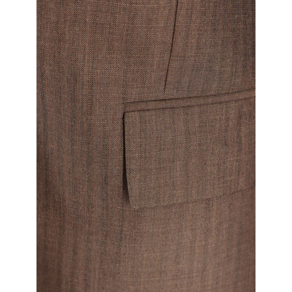 The Row Mohair Wol Blazer met Enkele Knoop Brown Dames