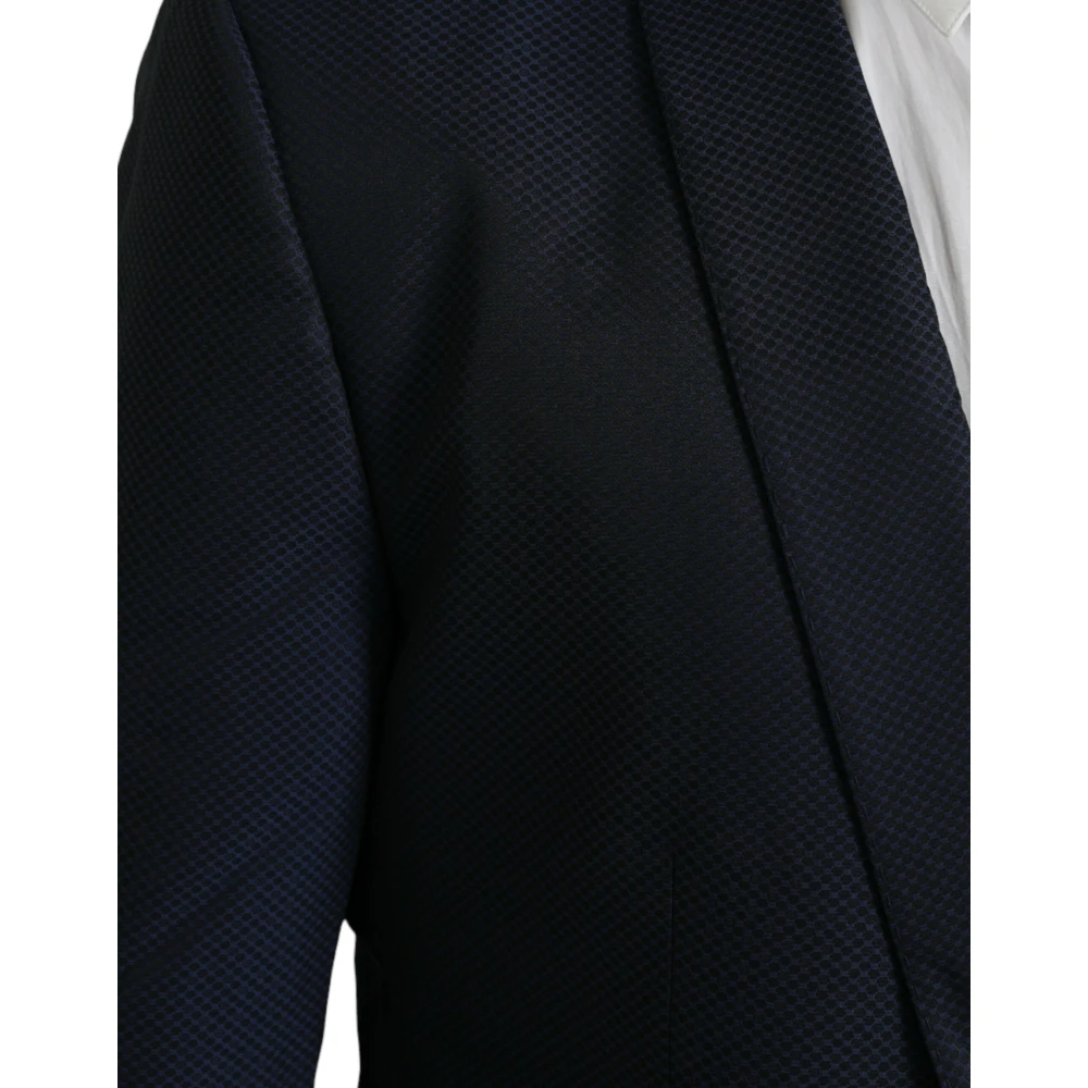 Dolce & Gabbana Blauwe Martini Single Breasted Blazer Blue Heren
